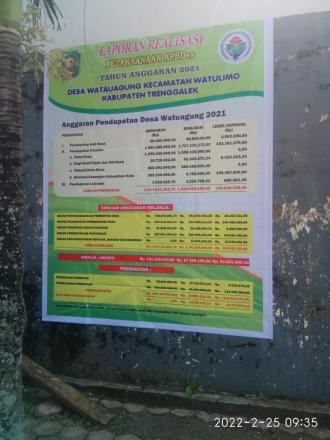 Infografis Laporan Realisasi Pertanggungjawaban  Pelaksanaan APBDes 2021